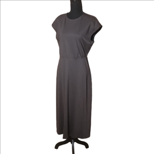 Ann Taylor Petite Charcoal Midi Dress, Size MP
